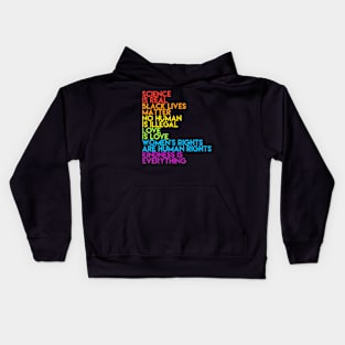 Science Is Real Black Lives Matter LGBT Pride BLM Kids Hoodie